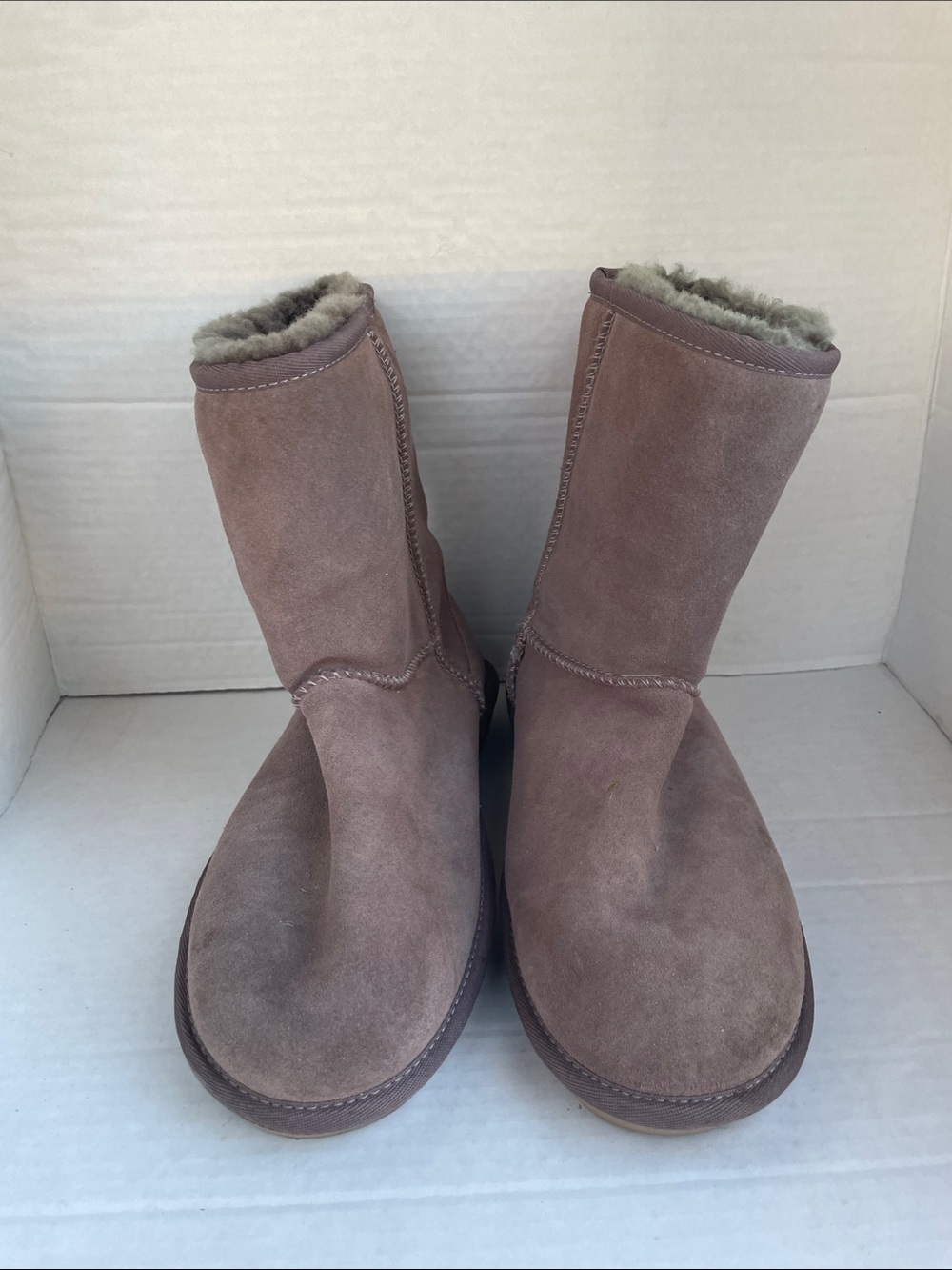 Koolaburra by UGGS Mid-Calf Suede Shearling Boots - Brown